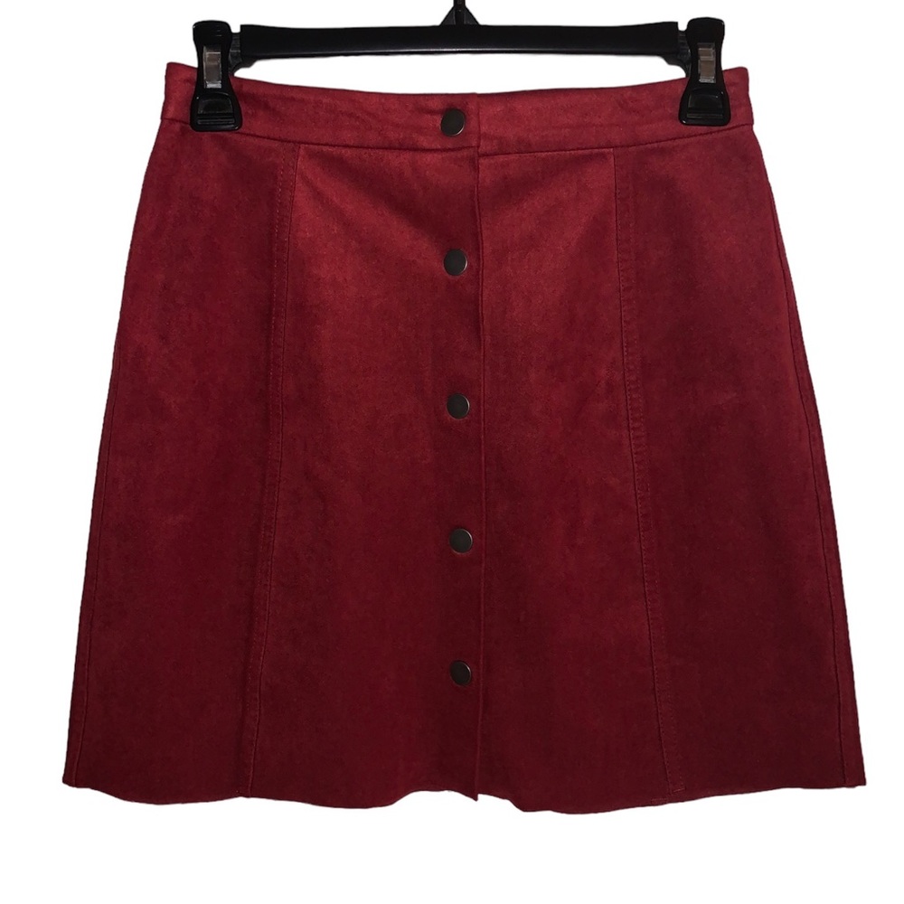 Wilfred Red Button-Front Skirt